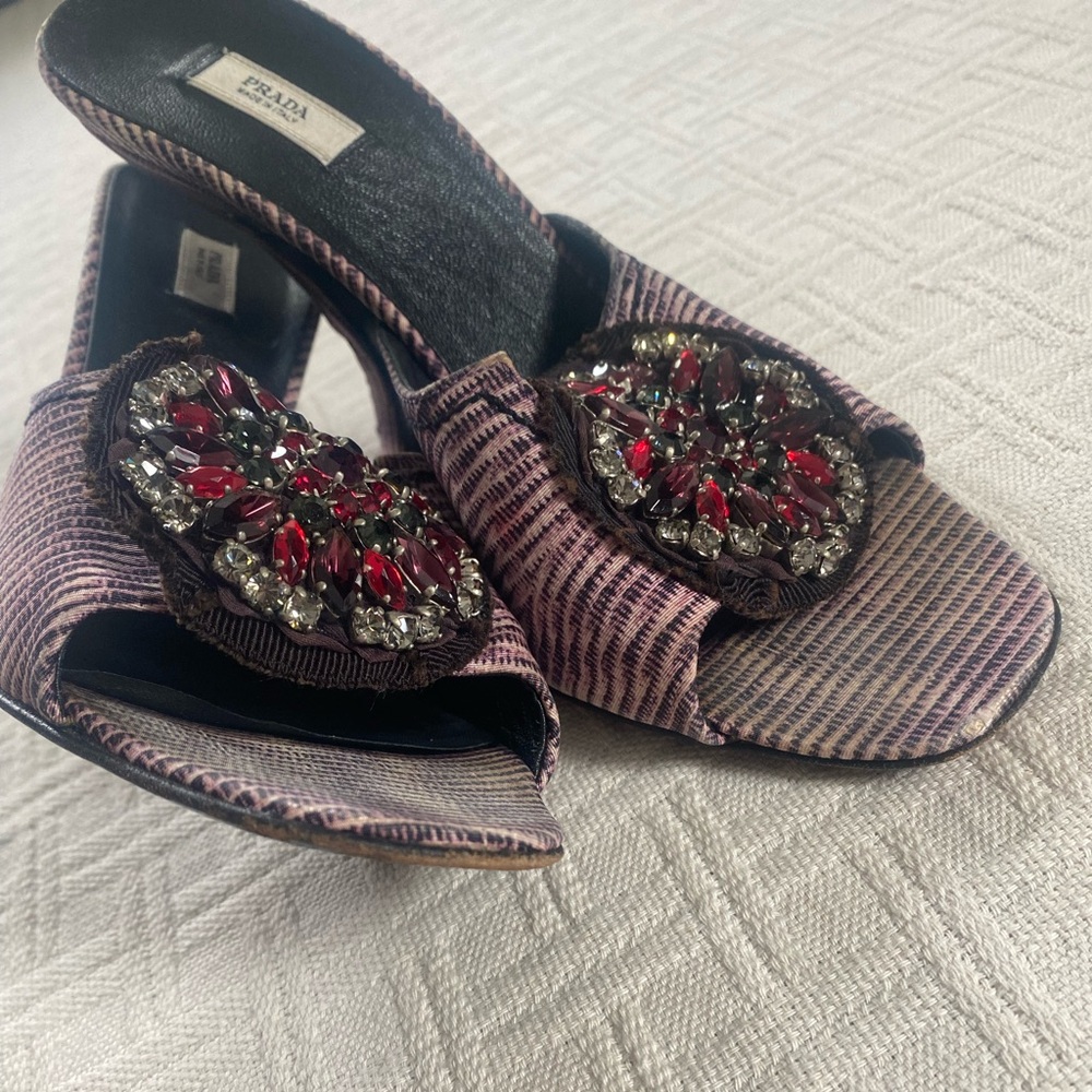 Prada rhinestone heels. - Picture 7 of 8